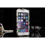 Wholesale Apple iPhone 5S 5 Luxury Diamond Metal Bumper (Black White)